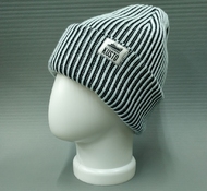 Шапка Kusto Stripes цвет Черный + Св. Бирюза
