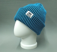 Шапка Kusto Stripes цвет Черный +Яр.голубой
