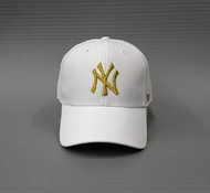 Бейсболка 47 BRAND MLB NEW YORK YANKEES MVP Белый / золото лого