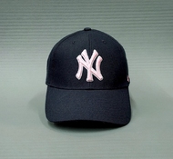 Бейсболка 47 BRAND MLB NEW YORK YANKEES MVP Velkro Синий /розовый лого