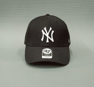 Бейсболка 47 BRAND MLB NEW YORK YANKEES MVP Velkro Черный / белый лого