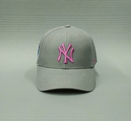 Бейсболка 47 BRAND MLB NEW YORK YANKEES MVP Серый / фуксия лого
