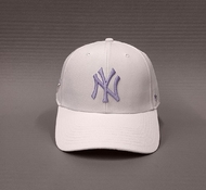 Бейсболка 47 BRAND MLB NEW YORK YANKEES MVP белый / фиолет лого
