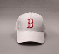 Бейсболка 47 BRAND MLB BOSTON RED SOX MVP Velkro Серый / красный лого