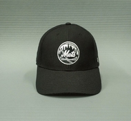 Бейсболка 47 BRAND MLB NEW YORK METS MVP Velkro Черный / белый лого